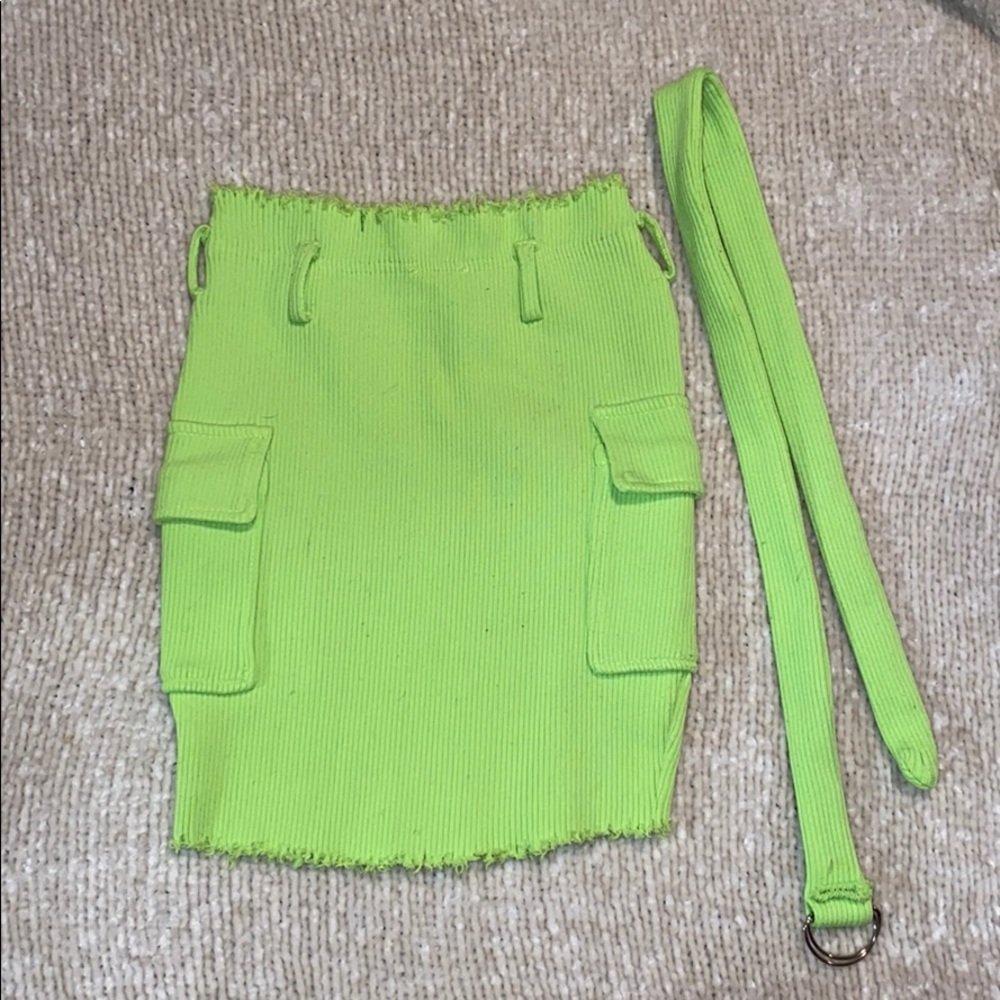 Neon Knit Skirt